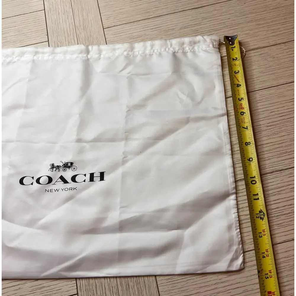 Coach drawstring dust bag, travel bag. Measures 19”x14”. Handbag storage.‎